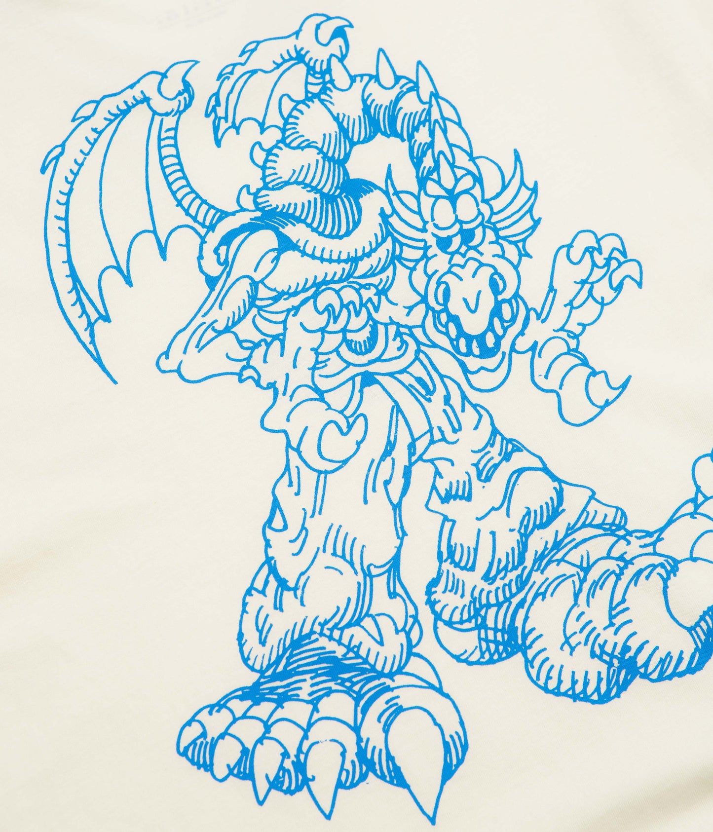 Adidas Kogan Dragon T-Shirt - Cream White / Lucid Ray Blue