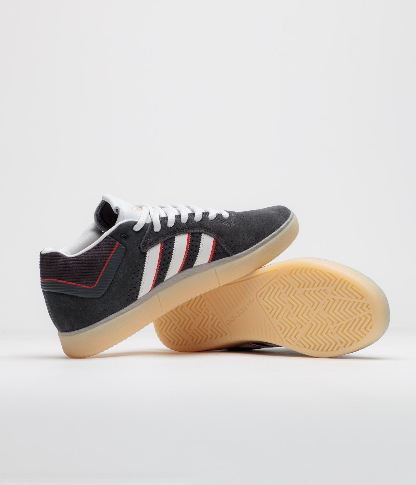 Adidas Tyshawn Shoes - Carbon / Crystal White / Better Scarlet