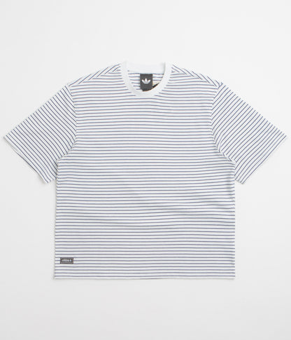 Adidas Yarn Dye T-Shirt - White / Dark Blue