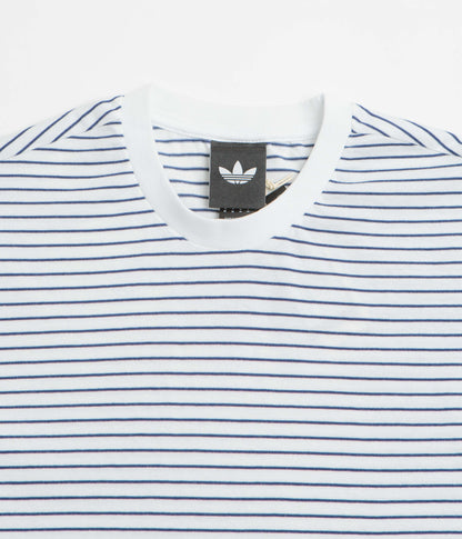 Adidas Yarn Dye T-Shirt - White / Dark Blue
