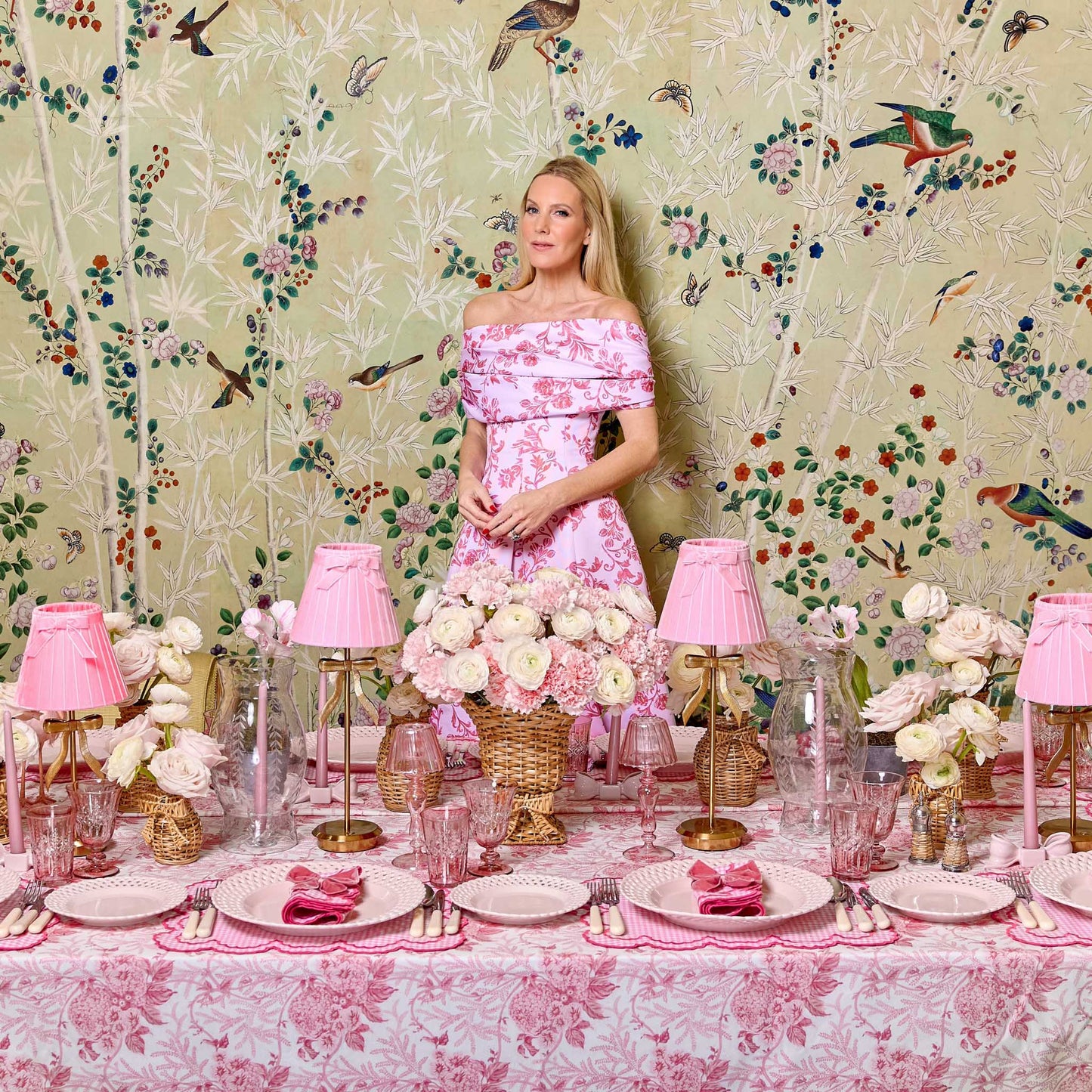 Petal Pink Lady Isabella's Garden Tablecloth