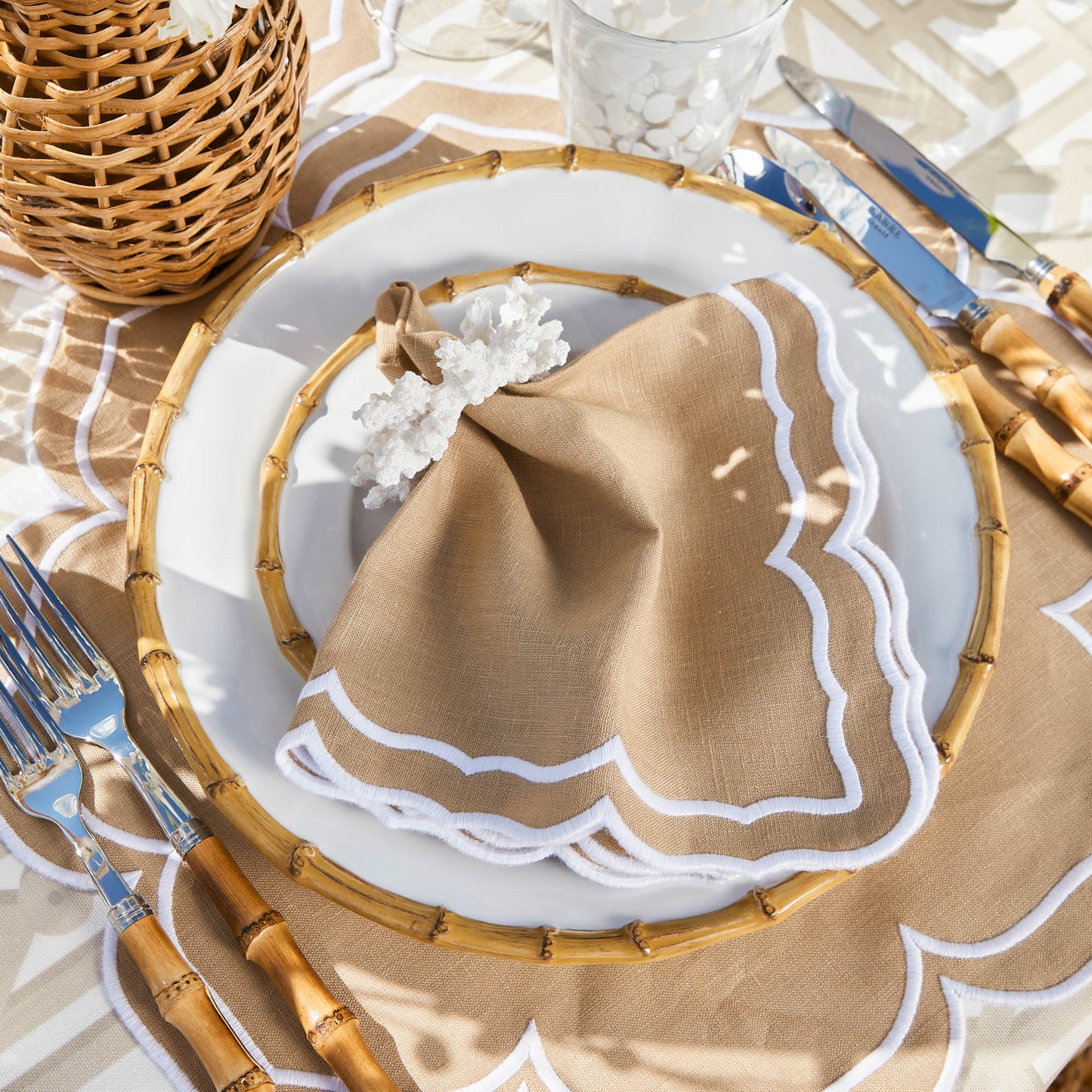 Sand Fleur Napkins (Set of 4)