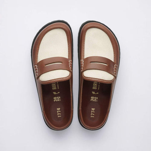 Birkenstock 1774 Leather Wrapped Loafer Sandal — Brown