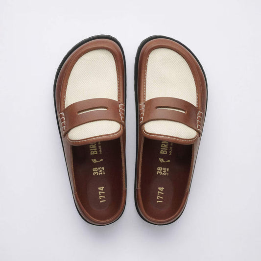 Birkenstock 1774 Leather Wrapped Loafer Sandal — Brown