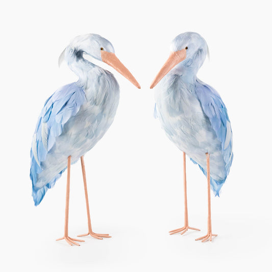 Blue Saskia Stork (Pair) - 44cm