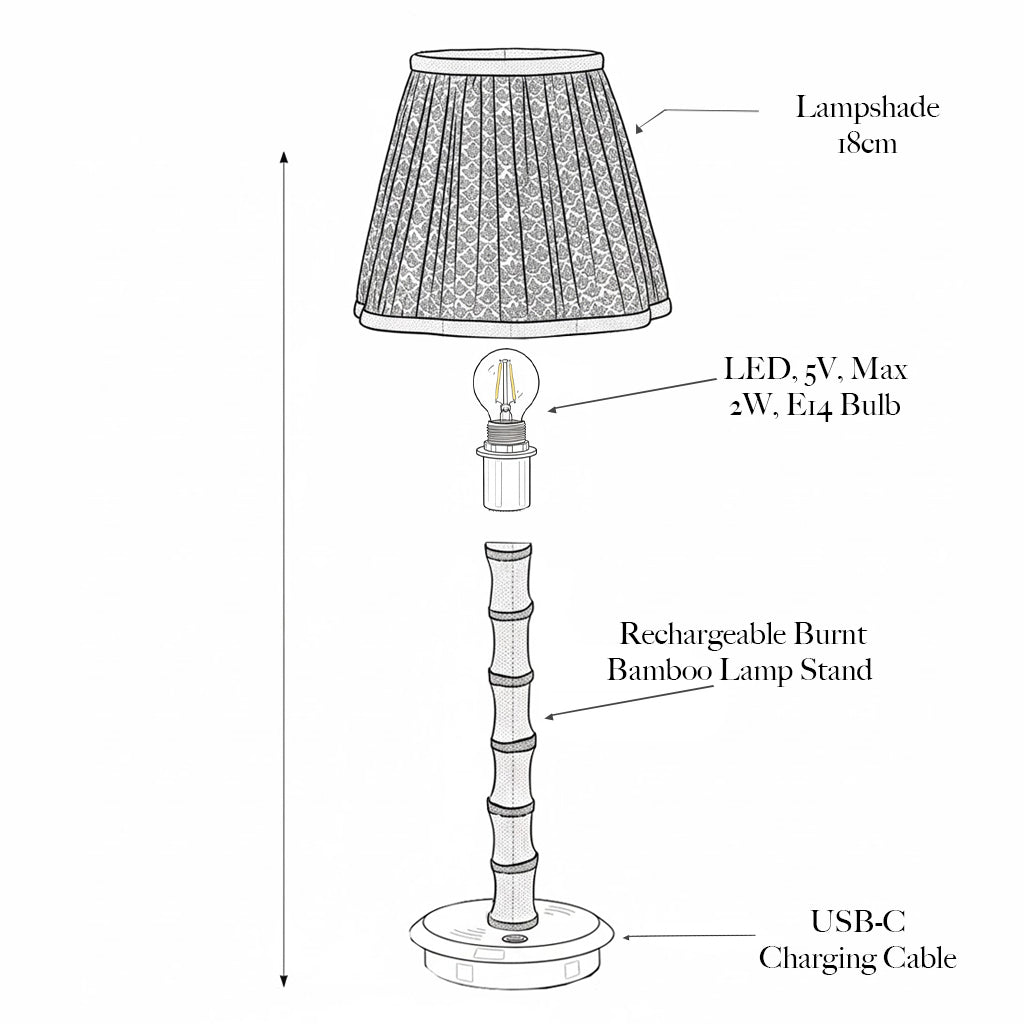 Chocolate & Olive Lotus Lampshade (18cm)