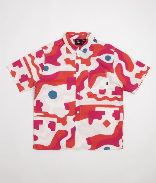 by Parra Abstract Mountain Short Sleeve Shirt - Red