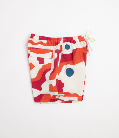 by Parra Abstract Mountain Swim Shorts - Red