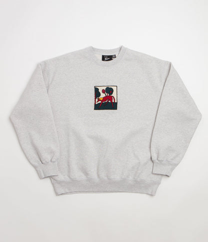 by Parra Long Lost Leg Crewneck Sweatshirt - Heather Grey