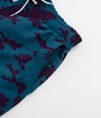 by Parra Purple Camo Man Swim Shorts - Blue