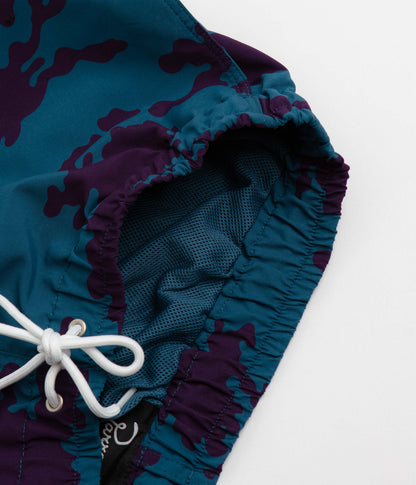 by Parra Purple Camo Man Swim Shorts - Blue