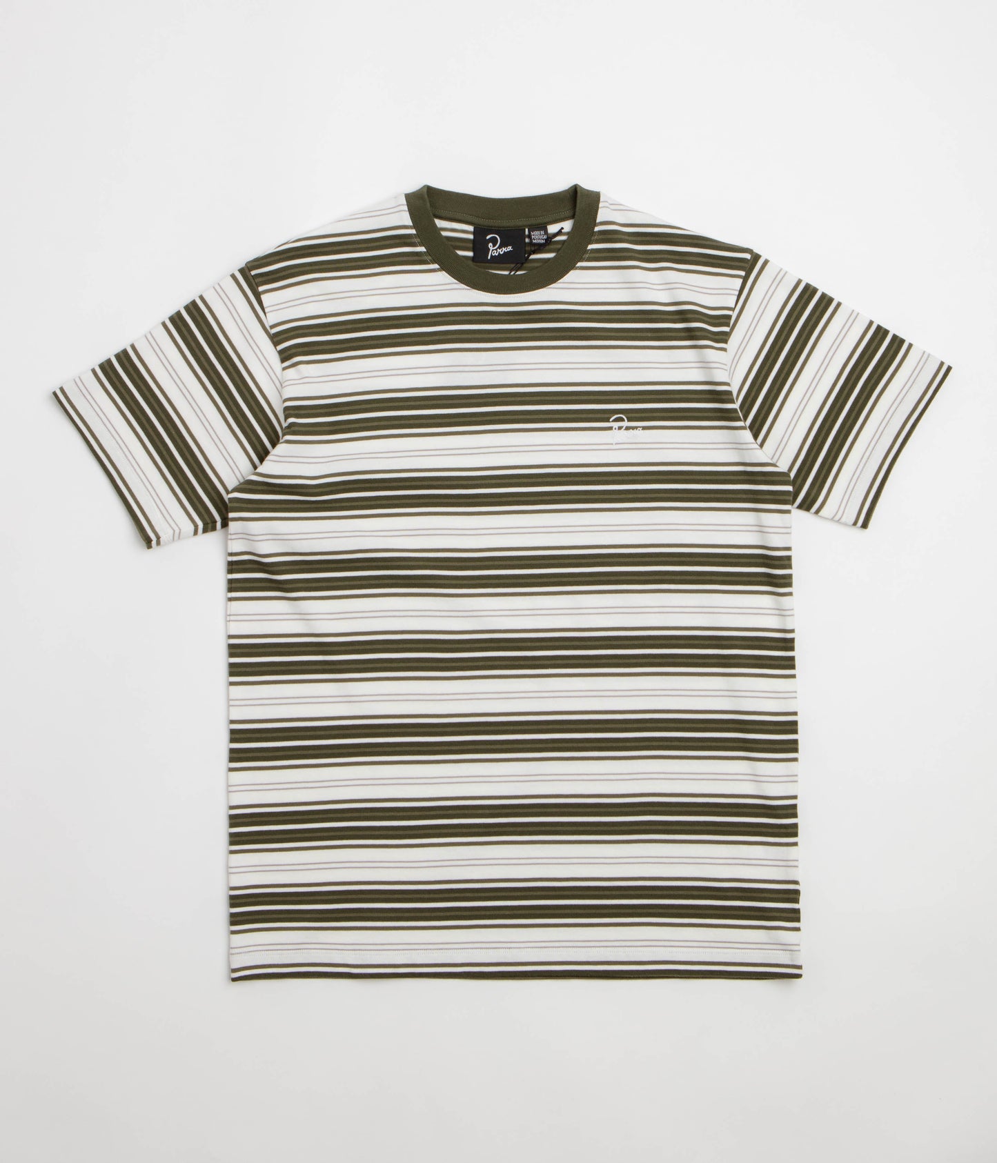 by Parra Signature Striped T-Shirt - Green
