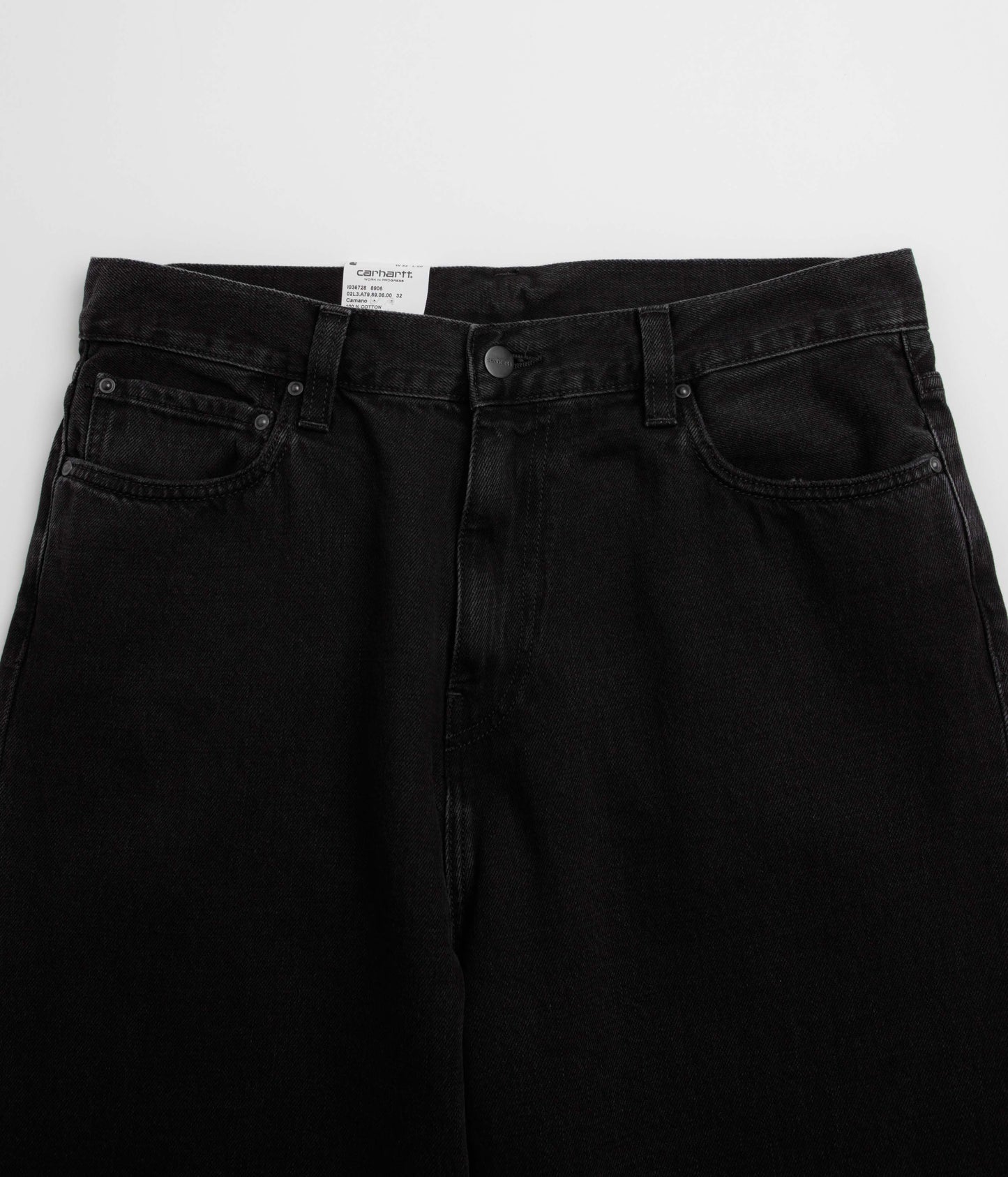 Carhartt Aaron Pants - Black Stone Washed