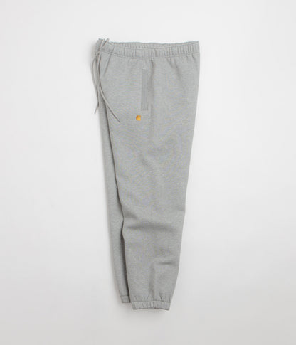 Carhartt Chase Sweatpants - Grey Heather / Gold / Grey