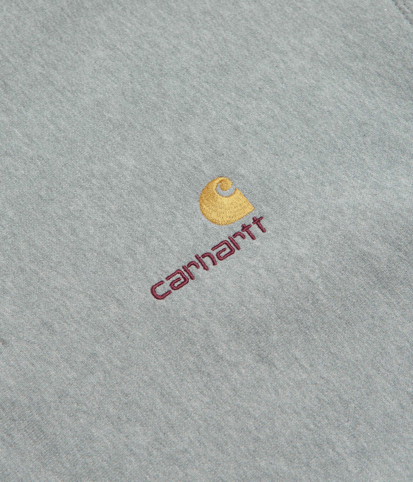 Carhartt Half Zip American Script Sweatshirt - Grey Heather