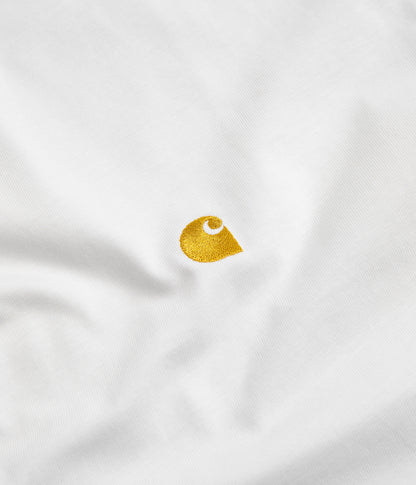 Carhartt Chase T-Shirt - White / Gold