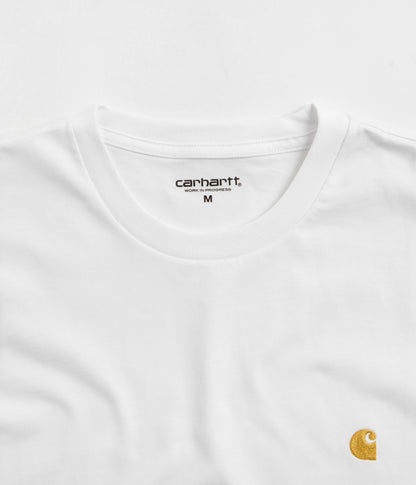 Carhartt Chase T-Shirt - White / Gold