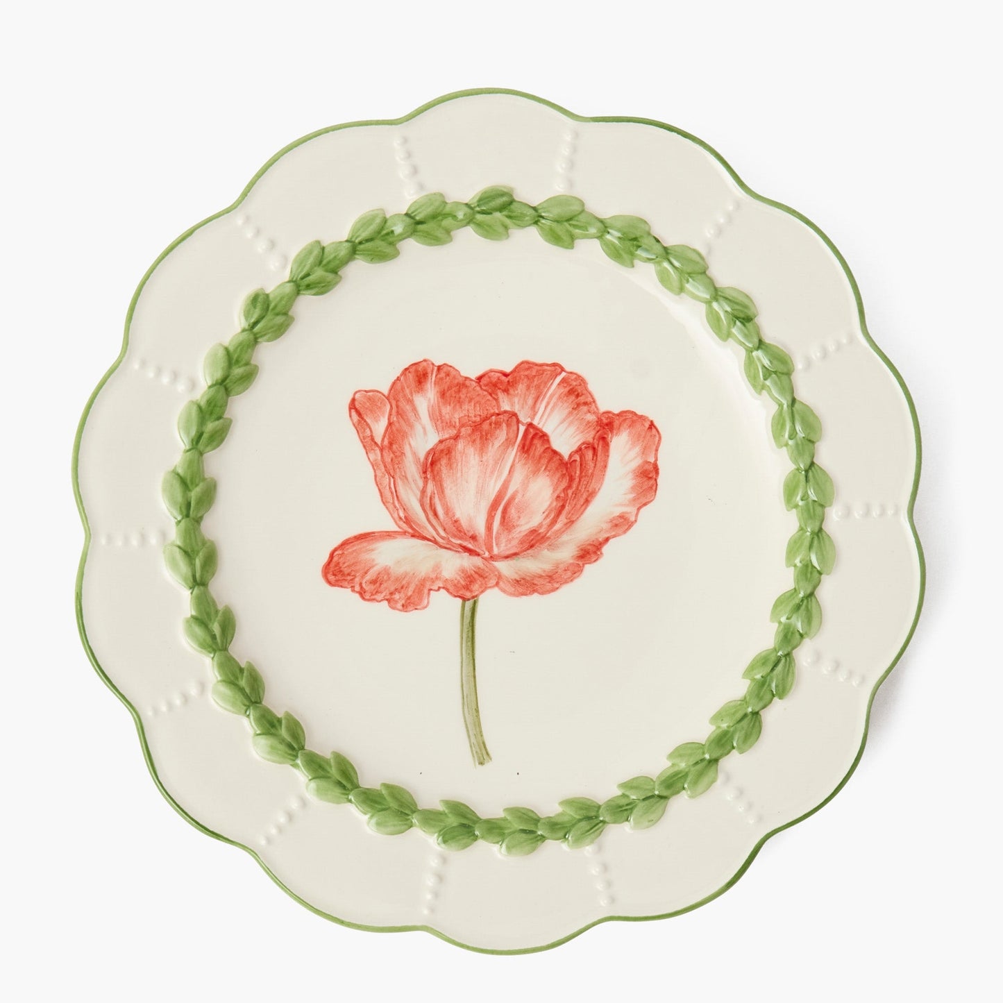Green Laurel Tulip Dinner Plates (Set of 4)