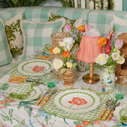 Green Laurel Tulip Dinner Plates (Set of 4)