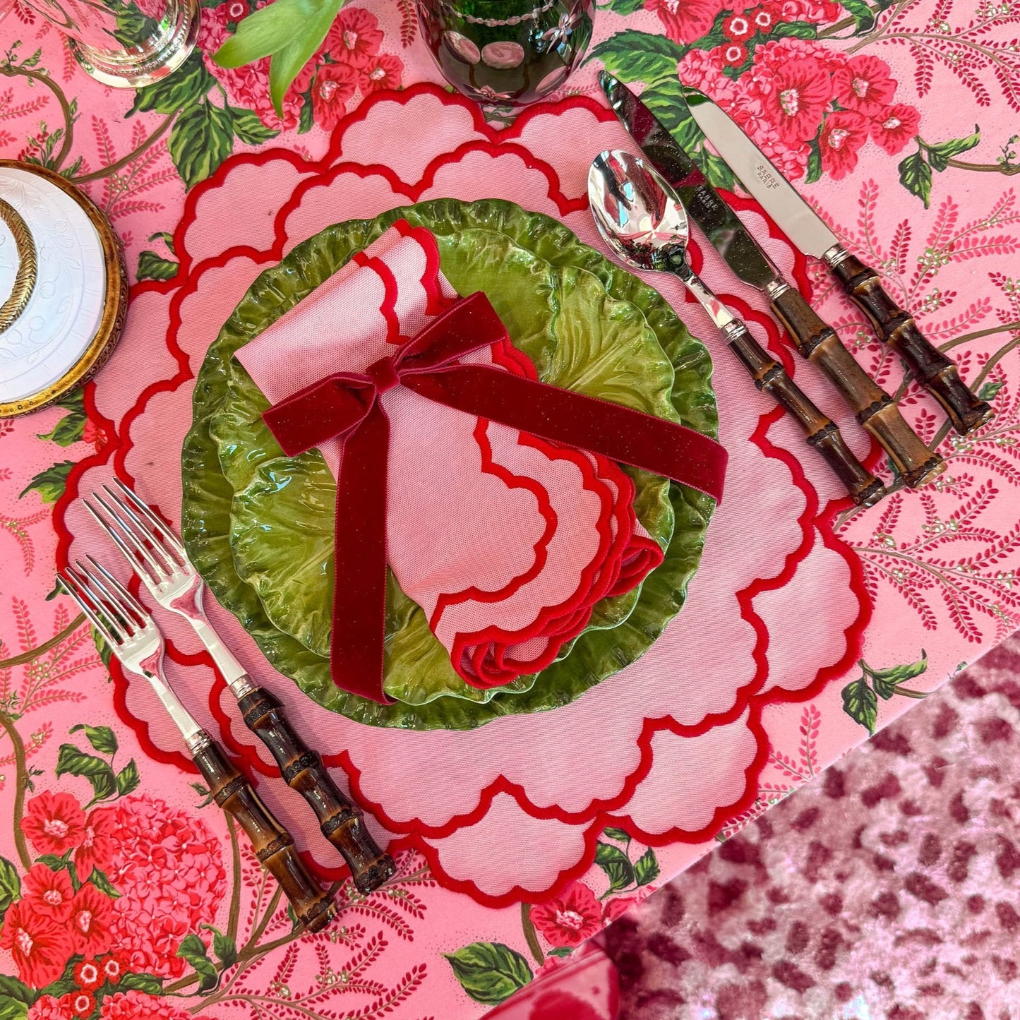 Pink Carolina Placemats & Napkins (Set of 4)