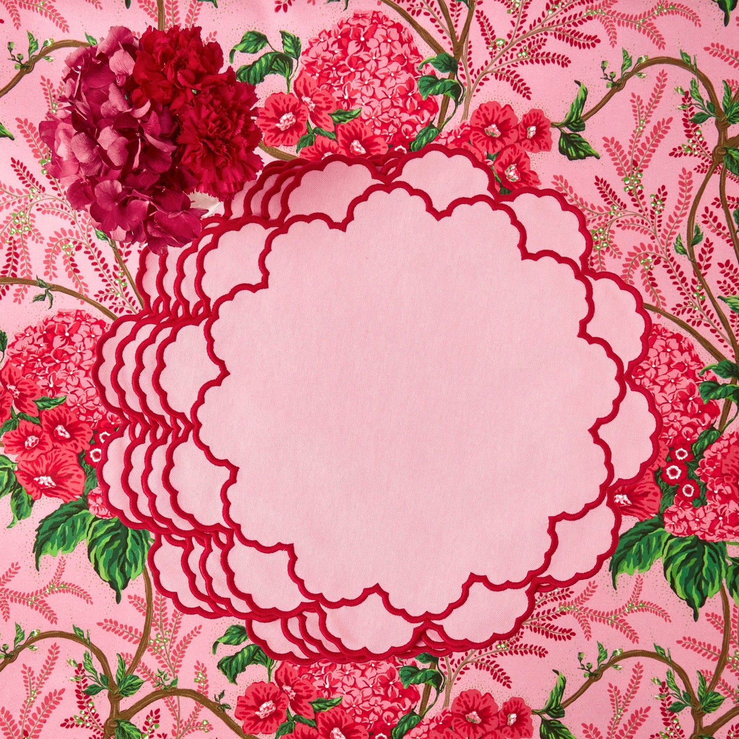 Pink Carolina Placemats & Napkins (Set of 4)