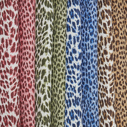 Cobalt Blue Leopard Fabric