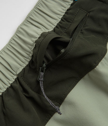Columbia Hike Color Block Shorts - Safari / Greenscape