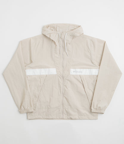 Columbia Spire Valley Hooded Windbreaker Jacket - Dark Stone / White