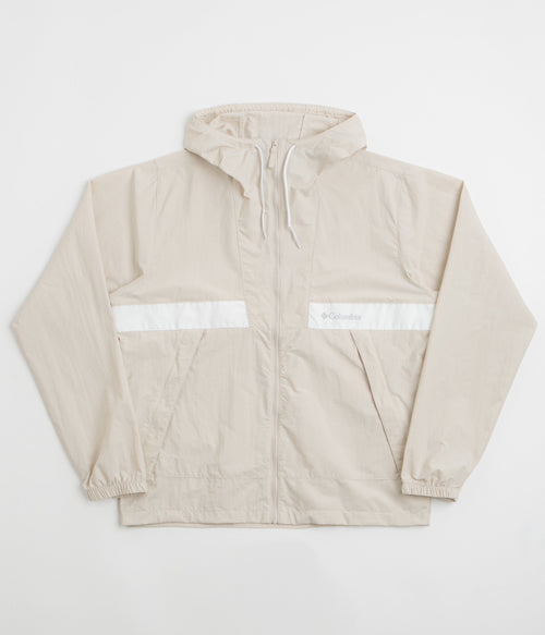 Columbia Spire Valley Hooded Windbreaker Jacket - Dark Stone / White