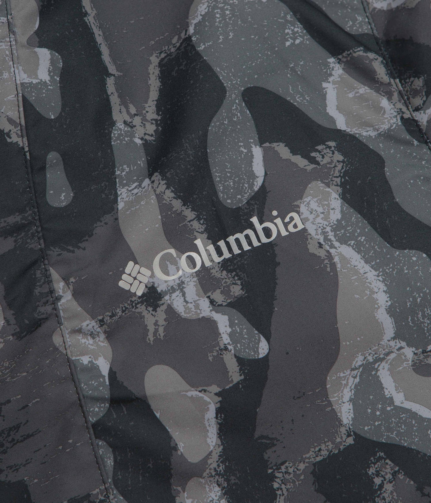 Columbia Spire Valley Printed Windbreaker Jacket - Black Treebark / Black