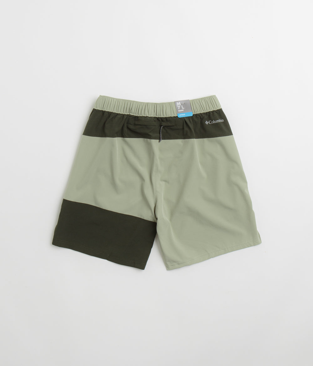 Columbia Hike Color Block Shorts - Safari / Greenscape
