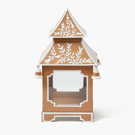Caramel Chinoiserie Pagoda Lantern