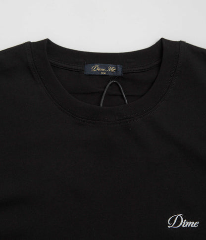 Dime Cursive Small Logo T-Shirt - Black