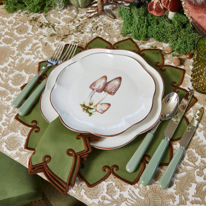 Forest Green & Brown Angelina Placemats & Napkins (Set of 4)