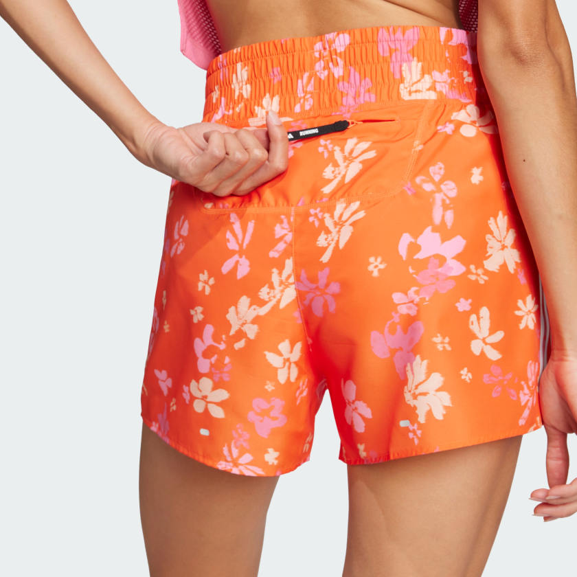 Women's adidas Own the Run CLIMACOOL High Rise Floral Shorts
