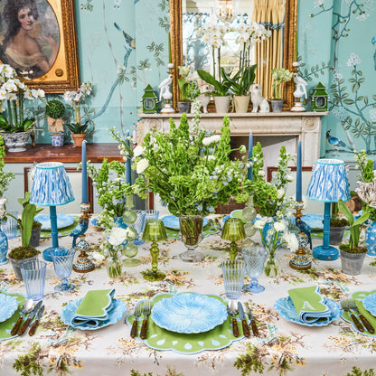Blue Serena Cabbage Dinner Plates (Set of 4)