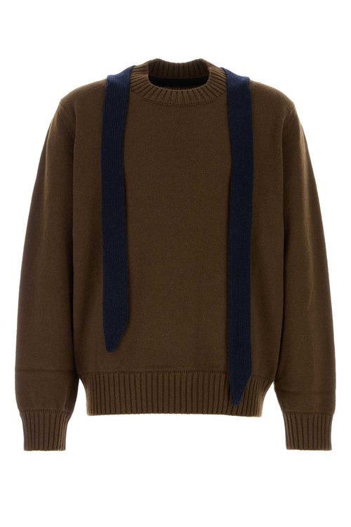 Sacai Knit Sweater — Brown