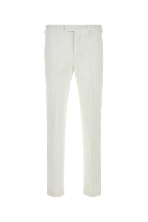 Pt Torino Stretch Cotton Trousers — White