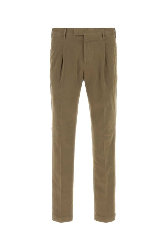 Pt Torino Stretch Cotton Trousers — Gray