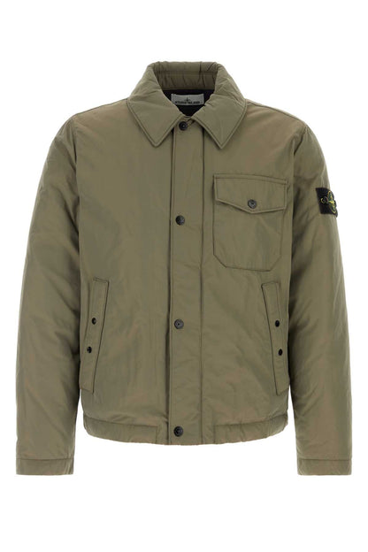 Stone Island Quilted Down Down Jacket — Green