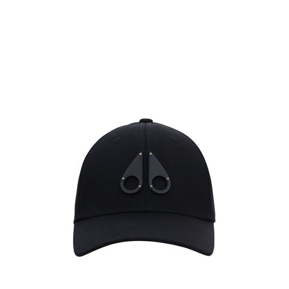 Moose Knuckles MOM31MA534283BB Cotton Logo Baseball Cap — Black