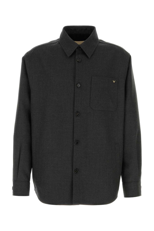 Valentino Garavani Vgold Overshirt — Gray