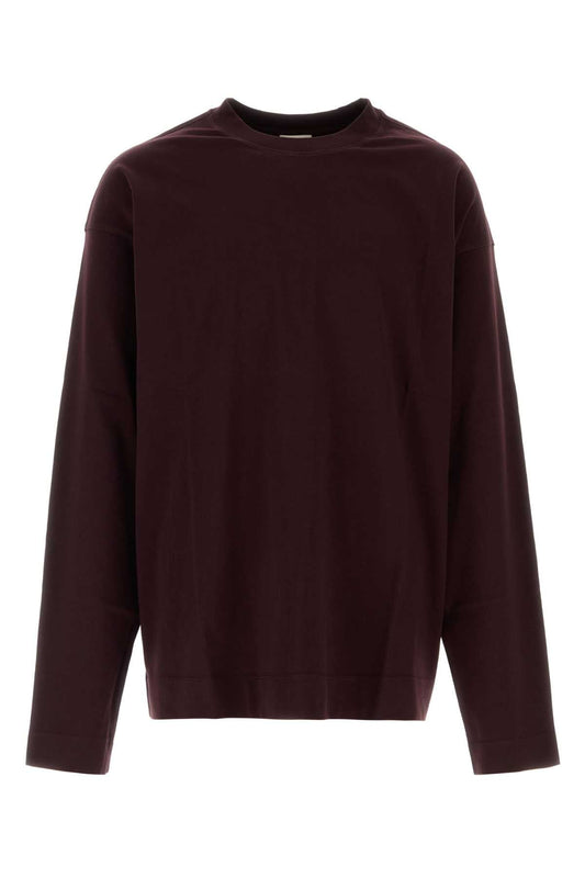 Dries Van Noten Cotton Oversize T-Shirt — Burgundy