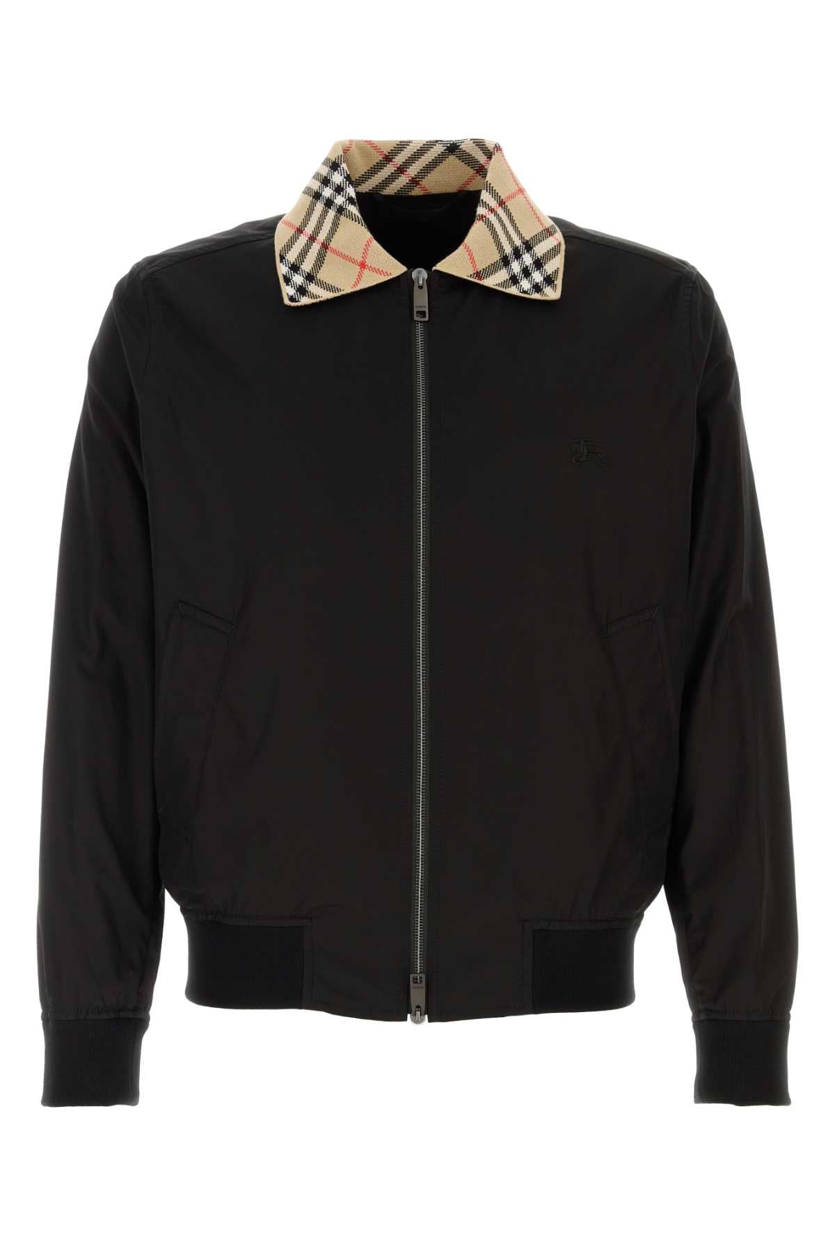 Burberry Vintage Check Collar Jacket — Black