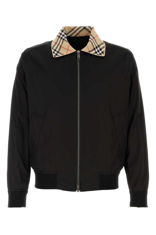 Burberry Vintage Check Collar Jacket — Black