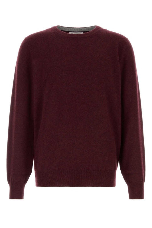 Brunello Cucinelli Crewneck Sweater — Burgundy