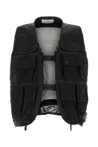 Stone Island Multi-Pocket Nylon Jacket — Black