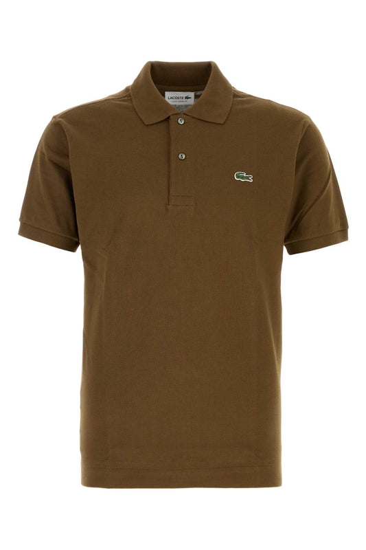 Lacoste Piquet Cotton Polo Shirt — Brown