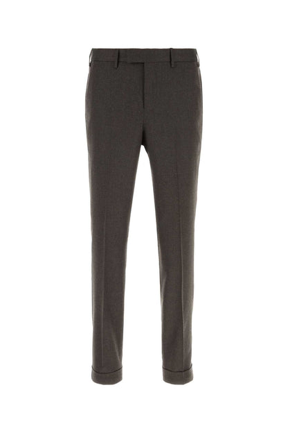 Pt Torino Stretch Wool Trousers — Brown