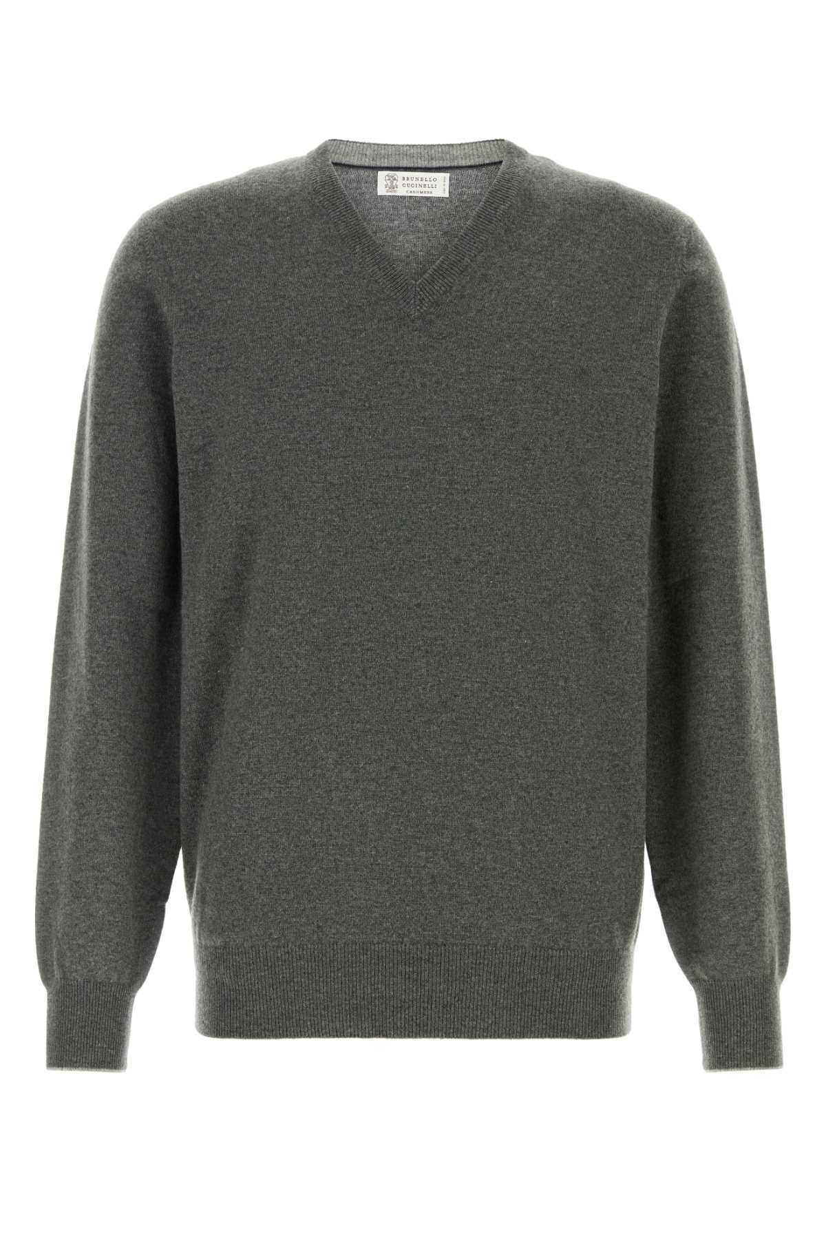 Brunello Cucinelli Neck Sweater — Gray